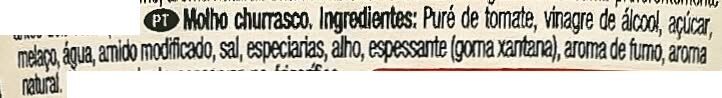 Foto da lista de ingredientes
