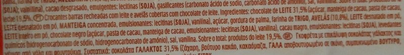 Foto da lista de ingredientes