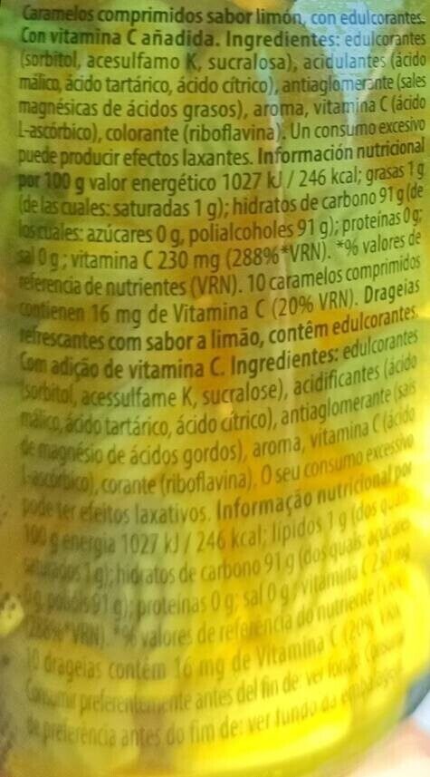Foto da tabela nutricional