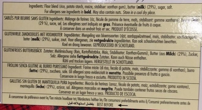 Foto da lista de ingredientes