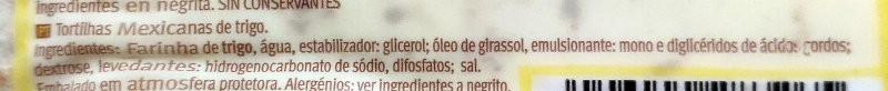 Foto da lista de ingredientes