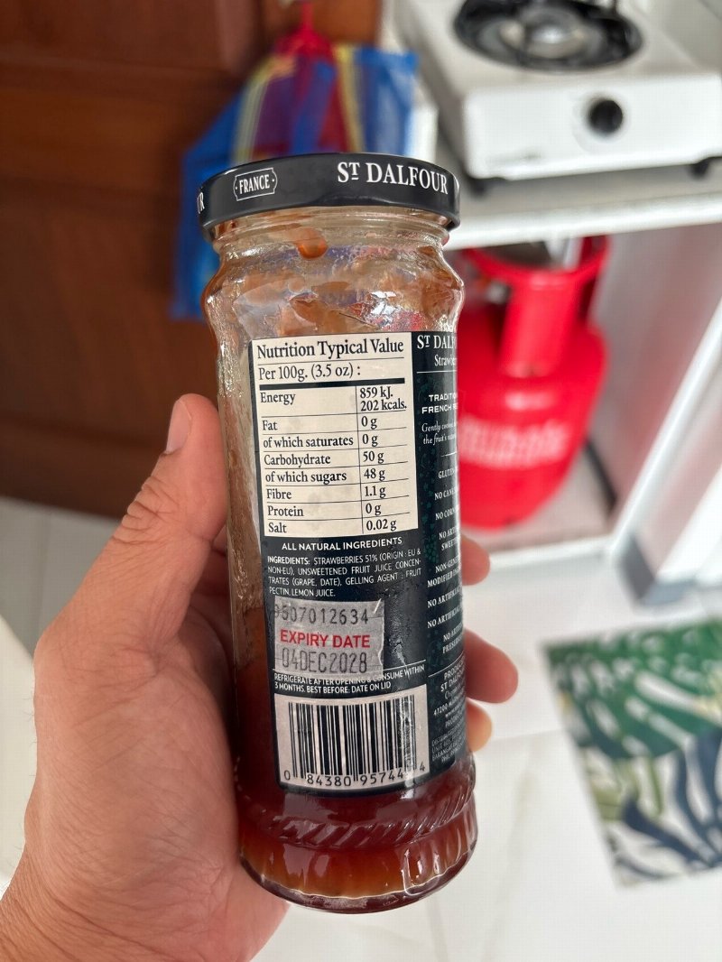 Foto da tabela nutricional