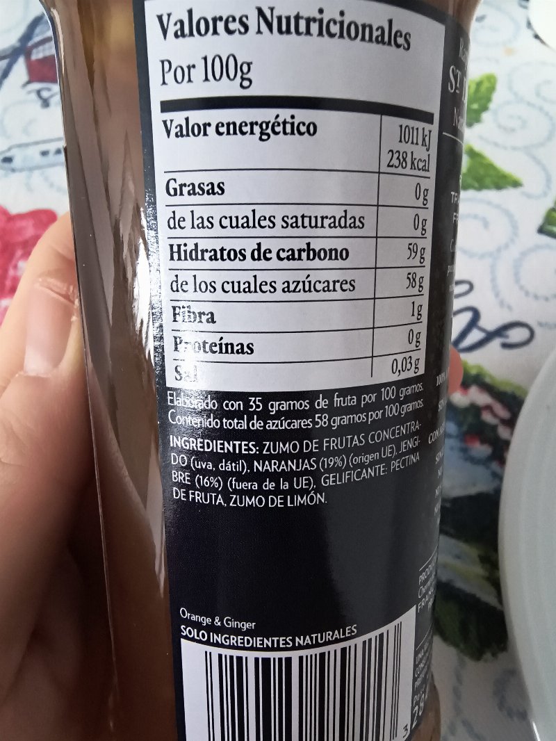 Foto da lista de ingredientes
