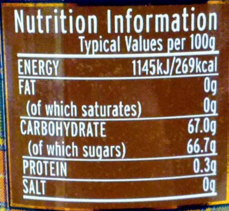 Foto da tabela nutricional