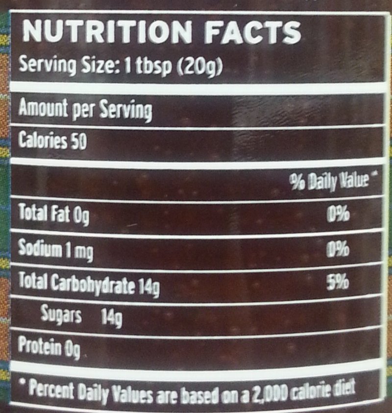 Foto da tabela nutricional
