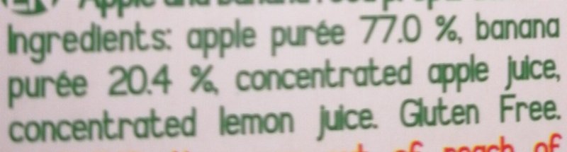 Foto da lista de ingredientes