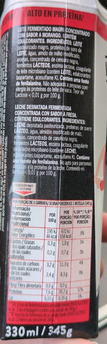 Foto da tabela nutricional