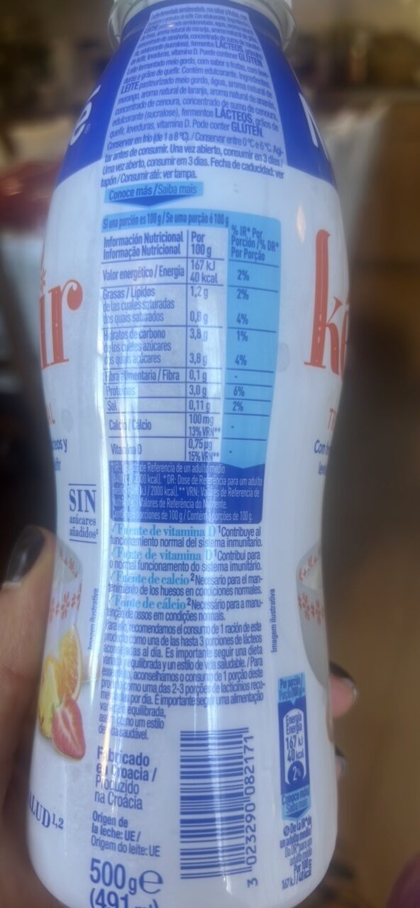 Foto da tabela nutricional