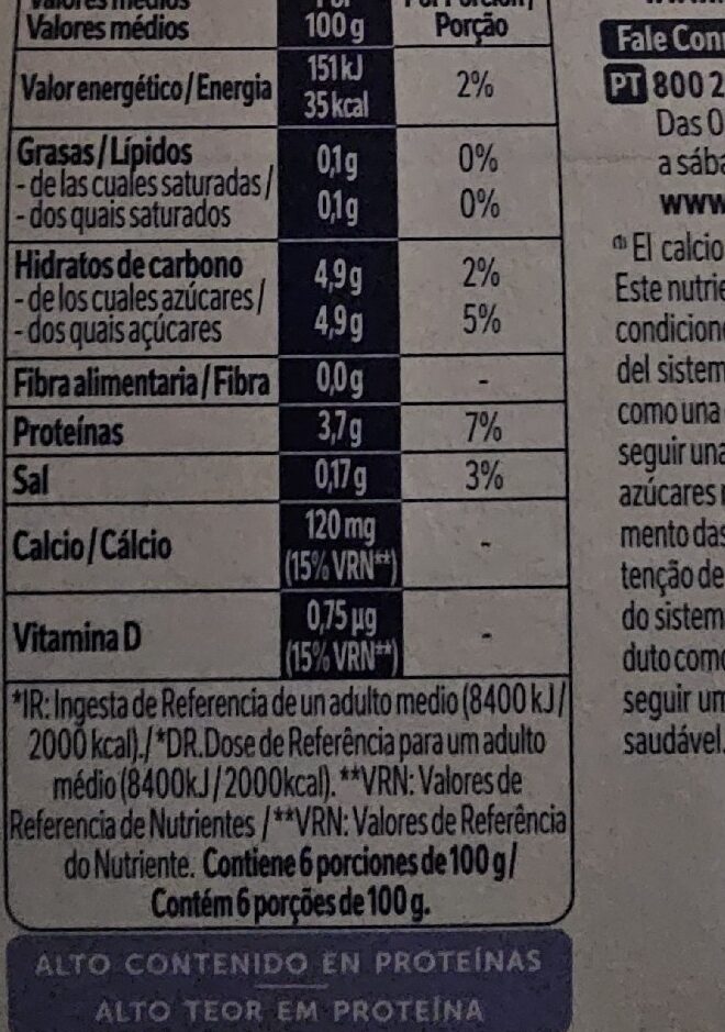 Foto da tabela nutricional