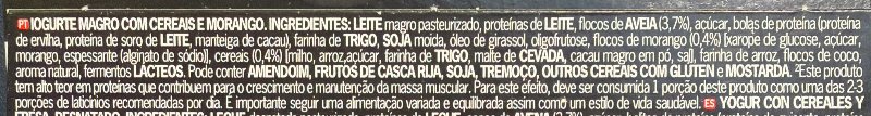 Foto da lista de ingredientes