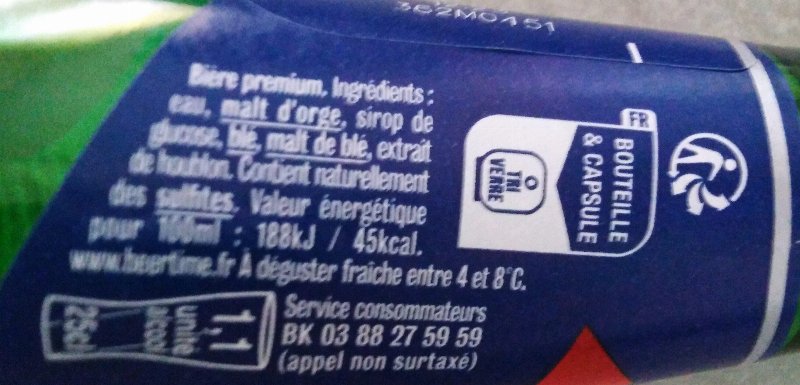 Foto da tabela nutricional