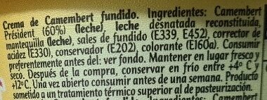 Foto da lista de ingredientes