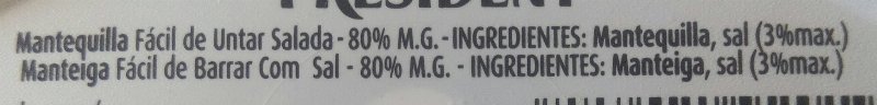 Foto da lista de ingredientes
