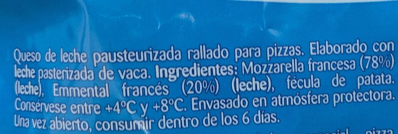 Foto da lista de ingredientes