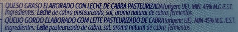 Foto da lista de ingredientes