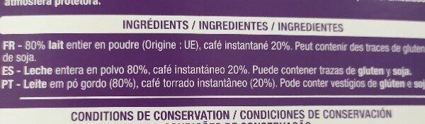 Foto da lista de ingredientes