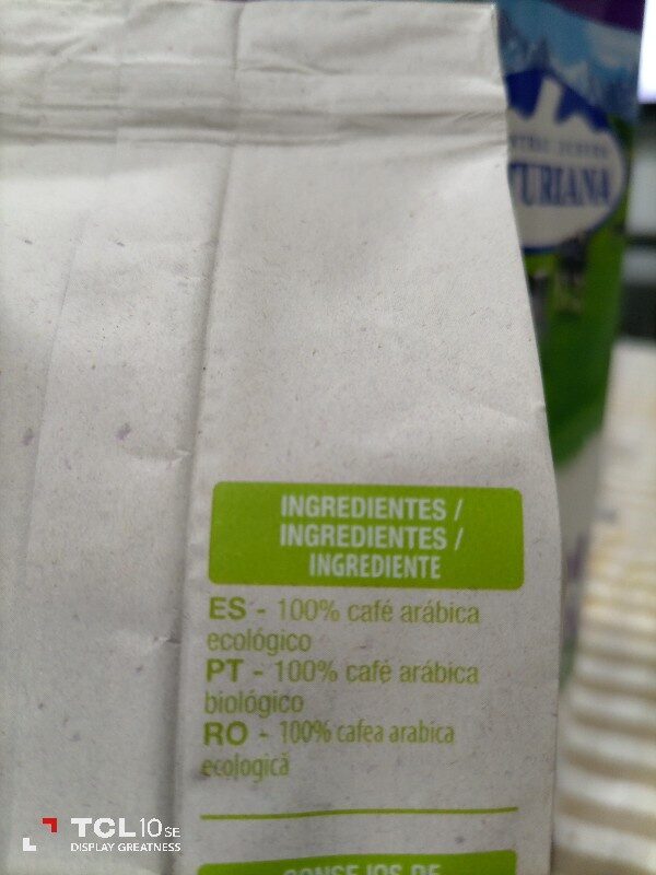 Foto da lista de ingredientes