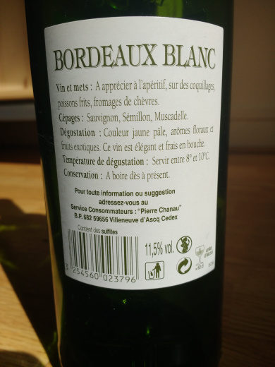 Foto da lista de ingredientes