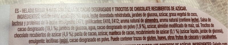 Foto da lista de ingredientes