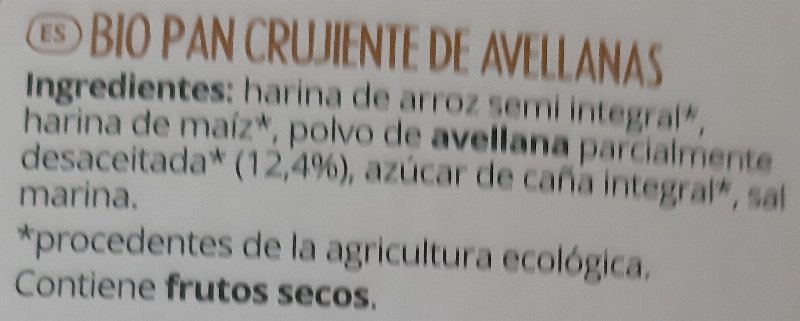 Foto da lista de ingredientes