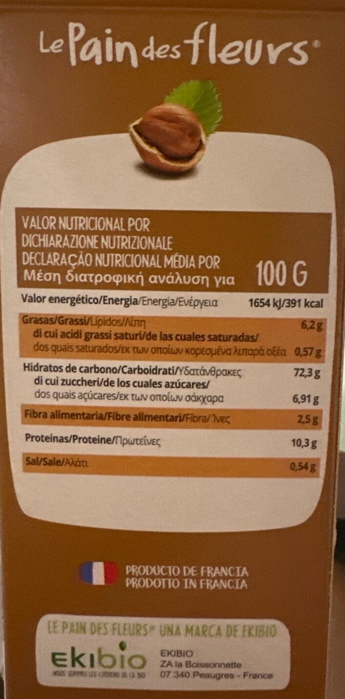Foto da tabela nutricional