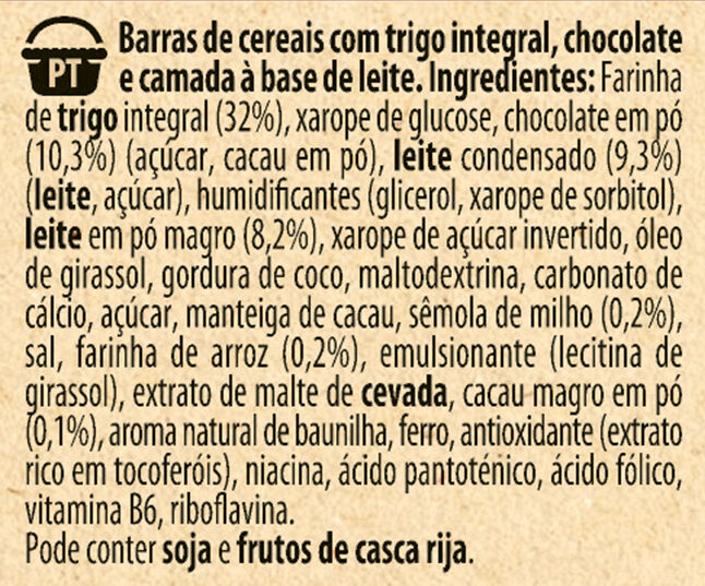 Foto da lista de ingredientes