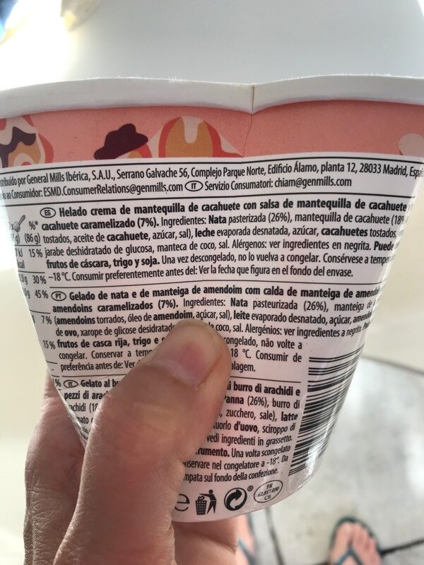Foto da lista de ingredientes