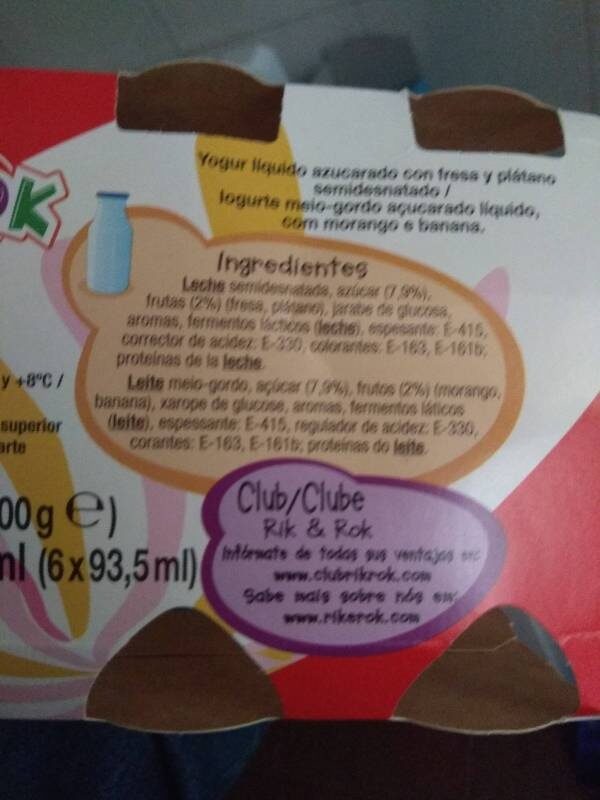Foto da lista de ingredientes