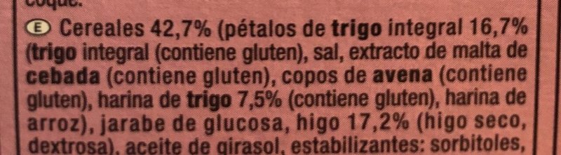 Foto da lista de ingredientes