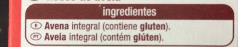 Foto da lista de ingredientes