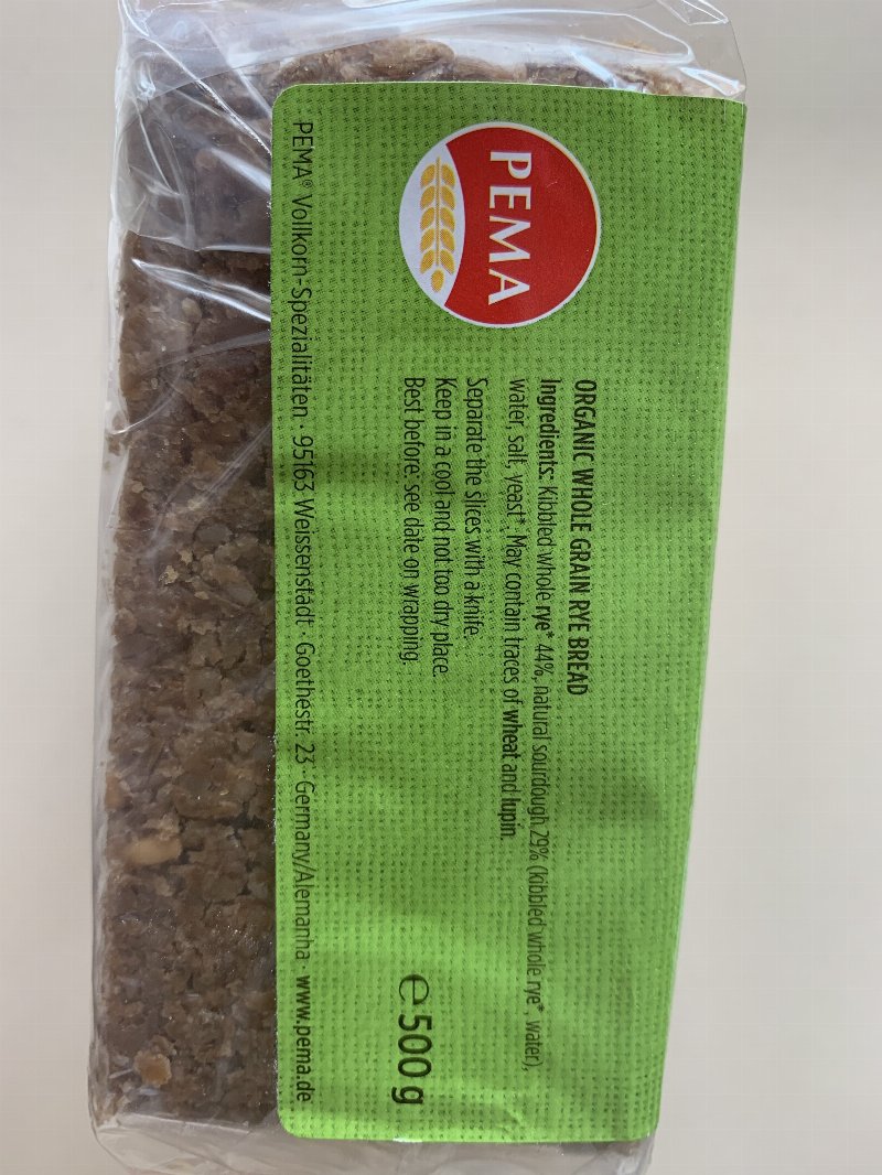 Foto da lista de ingredientes