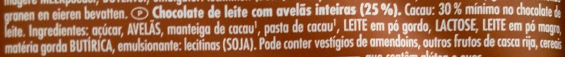 Foto da lista de ingredientes