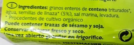 Foto da lista de ingredientes