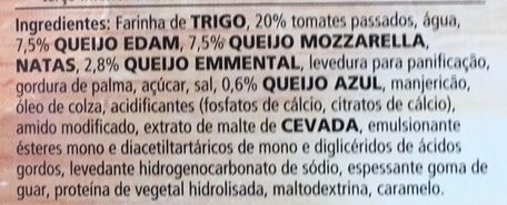 Foto da lista de ingredientes
