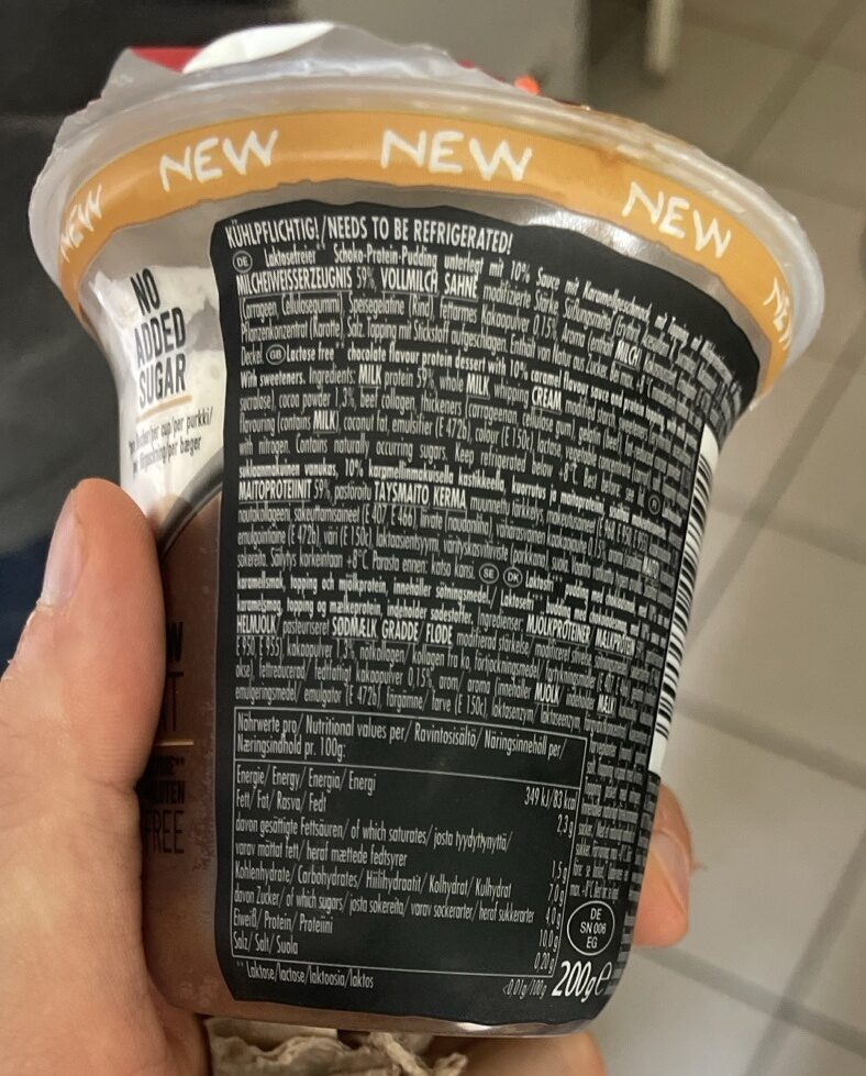 Foto da tabela nutricional