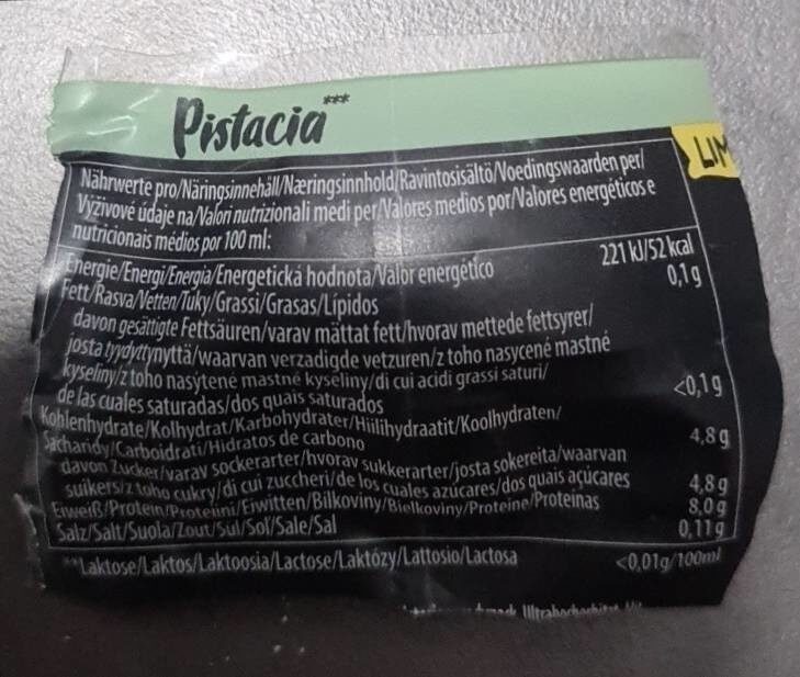 Foto da tabela nutricional