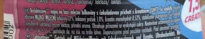 Foto da lista de ingredientes