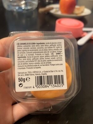 Foto da lista de ingredientes
