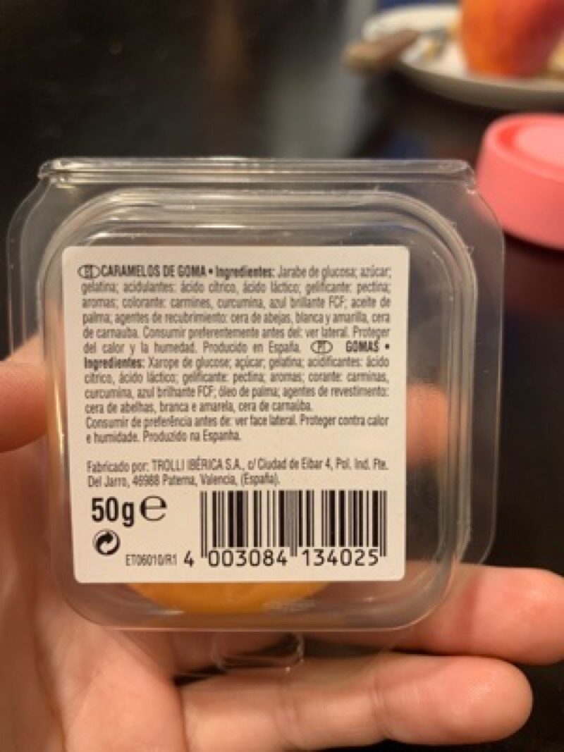 Foto da tabela nutricional
