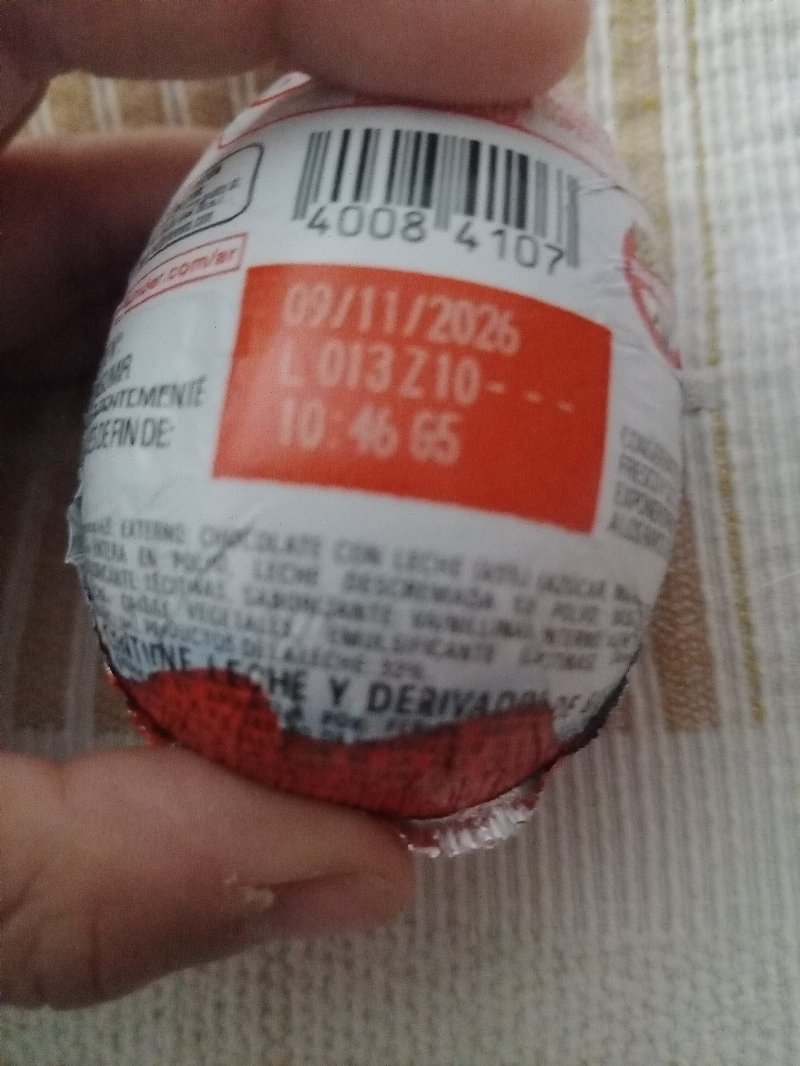 Foto da lista de ingredientes