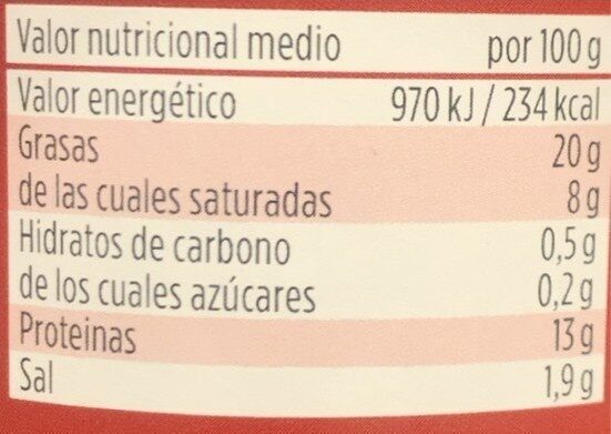 Foto da tabela nutricional