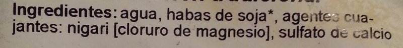 Foto da lista de ingredientes