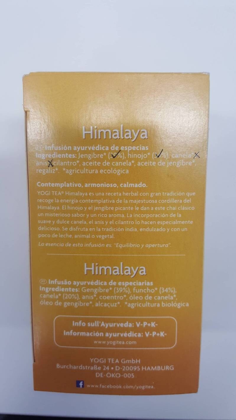 Foto da tabela nutricional