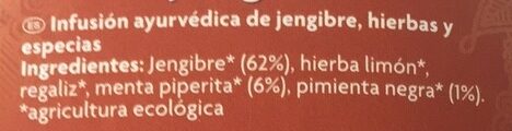 Foto da lista de ingredientes