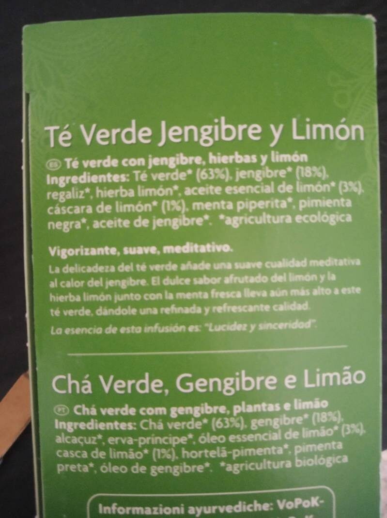 Foto da lista de ingredientes