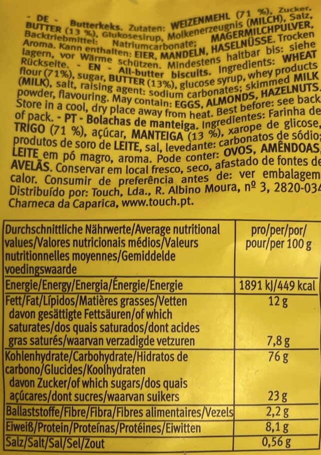 Foto da tabela nutricional