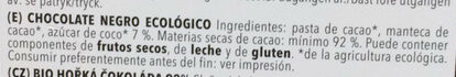 Foto da lista de ingredientes