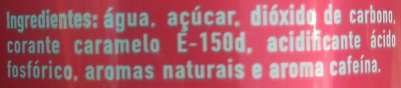 Foto da lista de ingredientes