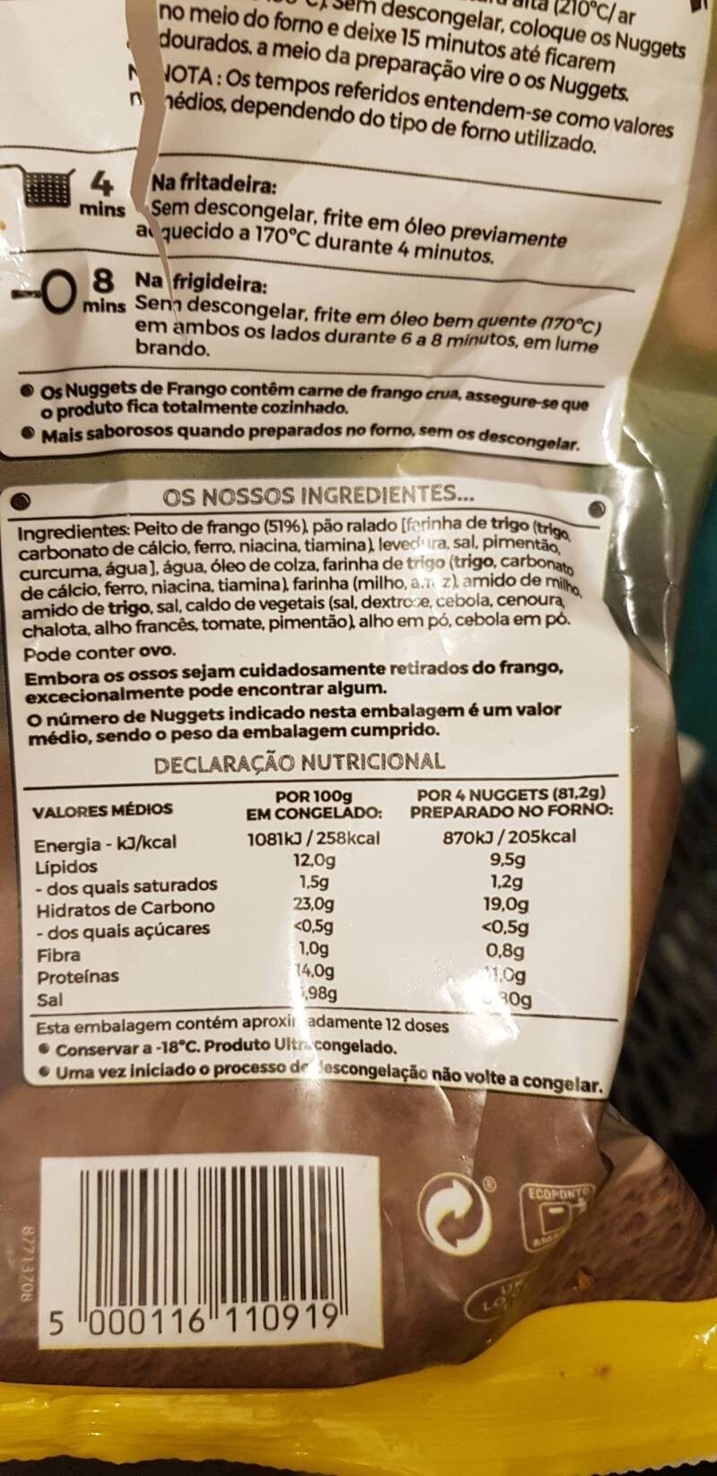 Foto da tabela nutricional
