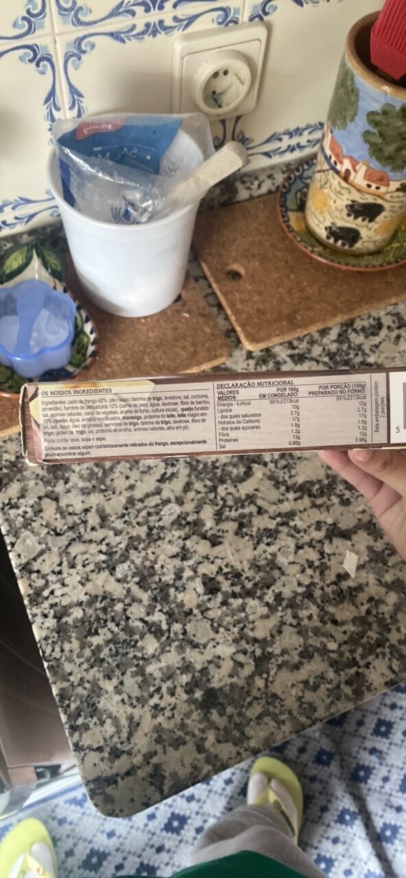 Foto da tabela nutricional